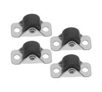 4 Pièces Mini Roulette Rigide Fixe à Profil Bas, Plaque Métal | Tpe Chromé, Direction Unique sans Pivot, Support Précis pour Chaises, Ateliers et Meubles Légers