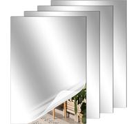 4 Pieces Mirror Wall Sticker A4 Mirror Sheets Hd Acrylic Mirror Sheets 2mm Thick For Bedroom Bathroom