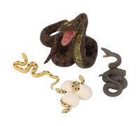 4 Pièces Modèle de Cycle de Croissance de Serpent Jouets Figurines éducatives Réalistes de Cycle de Vie de Python pour Les Enfants Fabriqués à Partir de PVC Sûr