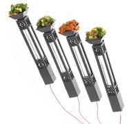 4 Pièces Modèle de Mini Lampe de Rue pour Décor de Maquette DIY 1 | Abs Noir, Base Plate Stable, pour Diorama et Scène de Table, Accessoire 3v Format Compact