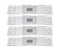 4 Pièces Moniteur De Fissures D'Angle Acrylique Transparent, Jauge De Précision - 2D Horizontal Vertical Pour Construction Maçonnerie Inspection Mur