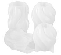 4 Pièces Moule à Bougie en Silicone à Motif Vague | Bougies DIY et Résine Époxy, Nettoyage Facile, Débutants et Artisans, Forme Ondulée