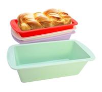 4 Pièces Moule a Cake, Moule Gateau Silicone Patisserie Petit, 19x9,5x5,5cm Antiadhésif Moules Rectangulaire pour Gâteaux, Pain de Mie, Financiers, Accessoires Air Fryer, Ustensiles à Pâtisserie