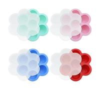 4 Pièces moule pour Purée Bébé Silicone, Boîte de Conservation des Aliments pour Bébés vec Couvercle Hermétique, Plateaux de Congélation pour Aliments pour Glaçons Bonbons et Chocolats