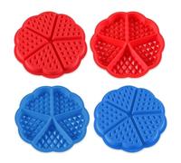 4 Pièces Moules À Gaufres En 5 Parties, Moules À Gaufres En Silicone, Outils De Bricolage De Cuisson, Outils De Décoration De Pâtisserie De Gâteaux Et De Biscuits, Moules À Muffins En Silicone