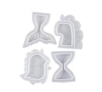 4 Pièces Moules à Sables Mouvants Moules à Pendentif de Bijoux Multi Formes Fournitures de Fabrication pour l ' Artisanat de Bricolage et la Décoration Moule à Sables Mouvants en Silicone