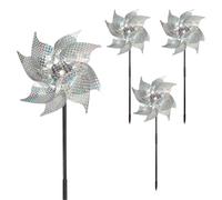 4 Pièces Moulin à Vent Réfléchissant, Moulin à Vent Anti-Oiseaux, Moulin a Vent Exterieur, Moulin à Vent Jardin Exterieur, Moulin à Vent Anti Oiseaux pour Protéger le Jardin, Verger et Cour Intérieure