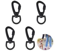 4 Pièces Mousqueton Pivotant Multifonction, Crochets Mousquetons Pivotants en Métal, Chaîne de Chien Crochet de Porte-Clé, Mousquetons Pivotants De Alliage De Zinc, pour Laisse de Chien, Porte-Clés