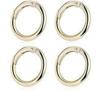4 Pièces Mousqueton Rond,Mousqueton Sacb,Clips Mousquetons Ronds,Mousqueton Rond Sac A Main,Alliage De Zinc Ronde Mousqueton,Pour Les Portefeuilles, Porte Clés, Bricolage Accessoires,25mm,Doré
