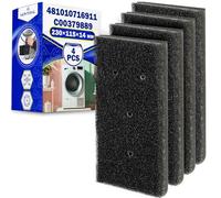 4 Pièces Mousse Filtre Seche Linge 230x115x14 mm avec le Code Original 481010716911 pour Whirlpool pour Bauknecht pour Privileg C00379889 pour Indesit pour Philips pour Ariston - MONTERAL