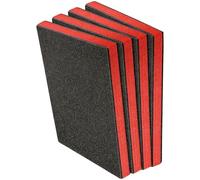 4 pièces mousse pour boîte à outils, 17,7 x 11,8 x 0,98 in / 45 x 30 x 2,5 cm, organiseur, insert mousse EPE épaisse, plaques de rangement PE à découper, mousse silhouette pour outils, noir et rouge