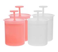 4 Pièces Mousseur Manuel pour Shampoing et Nettoyant Visage, PP | Fonctionnement Simple, Mousse Rapide, Poignée Antidérapante, Nettoyage en Profondeur, Rose