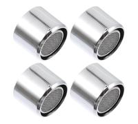 4 Pièces Mousseur Robinet Limiteur de Débit Filtre Eau Argenté | Réduit Bruit et Consommation, Cartouche Interne Chrome Cuivré, Acier, Abs, la Cuisine et Salle de Bain