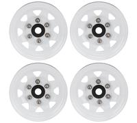 4 pièces moyeu de jante de roue RC 1.55 pouces moyeux de roue RC universels pour chenilles axiales AX90069 blanc