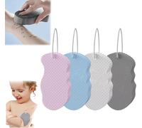 4 Pièces Naivetu Magicexfoliating Bath Sponge,3d Magic Exfoliating Bathsponge, Soft Reusable, Frosted, Dead Skin Suitable for Bathing And Showering,Facial And Body Skin (A)