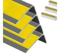 4 pièces nez de marche 2x1x39, 4 pouces bordure d'escalier antidérapante protecteur de bord auto-adhésif garniture bord étanche en forme L pour escaliers intérieurs extérieurs