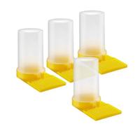 4 pièces Nourrisseur de Ruche pour Abeilles, Entrée de Ruche, PP jaune | Remplissage Rapide, Usage Estival, pour Ruches et Abeilles Mellifères, Pratique pour Apiculteurs Débutants
