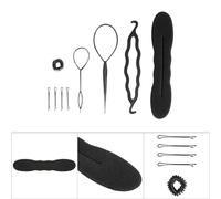 4 Pièces Nouvelle Mode Chignon Fabricant Tressage Style Disque Torsion Outils Bricolage Accessoires avec Peigne, pour Mariage, Rendez-vous ou Fête (N ° 2 9 pièces)
