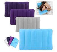 4 Pièces Oreiller de Plage et Camping Gonflable - Coussin Portable Flocage pour Voyages