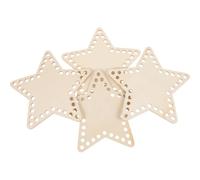 4 Pièces Organisateur de Fils à Broder Étoile en Bois Beige