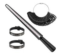 4 Pièces Outil de Mesure de Taille de Doigt pour Bagues, Mesure Doigt pour Bague, Ensemble de Mesure de Doigt Professionnel, Baguier de Doigt Professionnel pour Tailles EU US UK