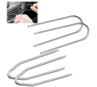 4 Pièces Outil D'Extraction de Autoradio, Clé Extraction Autoradio Clés de Démontage et Étriers de Déverrouillage Kit Universel pour Retrait et Installation de Systèmes Audio de Voiture