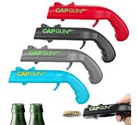 4 Pièces Ouvre-bouteille, Cap Gun Ouvre Bouteille de Pistolet, Decapsuleur Biere Mortier, Convient Pour la Maison, le Restaurant, le Bar, les Fêtes et la Bière