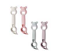 4 Pièces Ouvre-bouteille en Acier Inoxydable et PP | Compact et Léger, Ouvre-boîte Intégré, Usage Extérieur, Format Pratique pour Sorties, Transport Facile Couleur Aléatoire