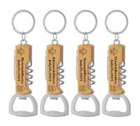 4 Pièces Ouvre-bouteilles en bois personnalisée, garçons de garniture Best Man Gifts for Wedding Bachelor Party, Cadeaux gravés pour père, grand-père, modèles personnalisés et texte.Multifonctionnel.