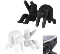 4 Pièces Ouvre Couvercle en Silicone Anti-Débordement Support Universel Anti-Éclaboussures pour Casserole Résistant à la Chaleur Accessoire Cuisine Pratique pour Cuisson Sauces Légumes (Noir/Blanc)