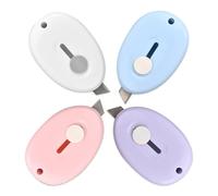 4 Pièces Ouvre-lettres, Mini Couteaux De Poche, Ouvre Enveloppe en Plastique Efficace Ouvere Courrier, Cutter Utilitaire de Poche Rétractable pour Express Box, Papier, Artisanat