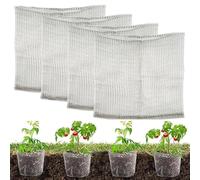 4 Pièces Panier de Protection des Racines des Plantes,24 x 7cm Protections Racines en Maille, Grille Protection Plante,Protection Racines Acier Inoxydable Plantes, pour Protéger Les Racines des Arbres