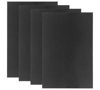 4 Pièces Panneau Acrylique Noir 2mm, Feuille Lisse et Éclatante | Léger, Résistant aux Intempéries, Base Photo Stable, pour Bricolage, Maquettes, Signalétique Intérieure Extérieure
