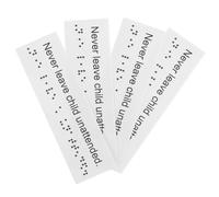 4 Pièces Panneau D'attention en Braille Pvc Blanc pour Aveugles | Plaque Réutilisable, Lecture Précise et Claire, Format Portable pour Lieux Publics et École