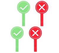 4 Pièces Panneau de Vote Manuel en Mousse, et Spectacles Scolaires | Bords Lisses, Surface Douce au Toucher, Signal Optique Rapide, Structure Stable pour Enseignants, Jurés et Participants