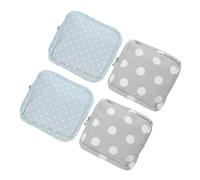 4 Pièces Paquet de Rangement pour Serviettes Hygiéniques, Compact | Pochette Multi-compartiments, Protection Confidentialité, Isolation de L’humidité, Bureau, Voyage