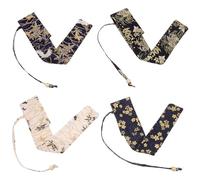 4 Pièces Paquet Éventail Pliable pour Éventails Pliants, Portable | Rangement Léger à Cordon, Pratique pour Fête du Printemps et Mariage, Facile à Glisser un Paquet