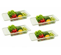 4 Pièces Passoire à Légumes et Fruits BAYLI Vert Clair, 45,5cm, Cuisine