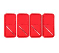 4 Pièces Patch Auto-agrippant Groupe Sanguin Positif en PVC Rouge | Identification Rapide en Urgence, pour Paquet et Chapeaux, Design Lumineux, Usage Solide