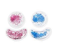 4 Pièces Patchs Oculaires en Gel Pailleté, Ronds, Ce Certifiés | Pvc Léger, Anti-puncture, pour Voyage et Maison, Compresse Froide