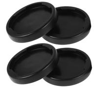 4 Pièces Patin Anti-Vibrations Rond Noir en Plastique | Tapis de Base pour Tapis Roulant, Structure Stable et Entretien Facile, Usage Gym et Entraînement