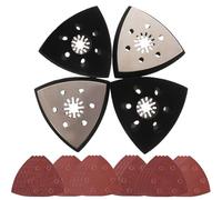 4 Pièces Patin Ponceuse Triangulaire, 93mm Plateau de Ponçage Outil Multifonction, Plateau de Ponçage Fin pour bois, Plastique Dur, Métal Dérouillage (40/60/80/120/180/240)