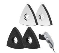 4 pièces patin ponceuse triangulaire, plateau ponceuse parkside, plateau ponceuse triangulaire, accessoire outil multifonction parkside (80mm)