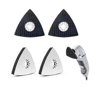 4 pièces Patin ponceuse triangulaire, Triangle patin de ponçage, Plateau de ponçage outil multifonction, Plateau ponceuse triangulaire, pour Bois, Plastique Dur Ponçage Outil (B)