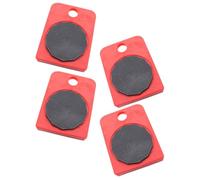 4 Pièces Patins à Roulettes, Déplacement D’appareils | Format Compact Portable, Plastique ABS Rouge, Stabilité Renforcée, Surface Antidérapante, pour Propriétaires et Agents