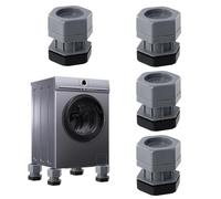 4 Pièces Patins Anti Vibration Lave Linge 8cm, Amortisseur Machine à Laver, Tampon Anti Vibration Universel, Machine Pieds Stabilisateur Antiderapant avec Patin en Caoutchouc pour Sèche-linge (A)