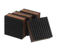 4 Pièces Patins Anti-Vibrations en Liège, Noir | Caoutchouc et Mousse, Absorption des Chocs, Protection du Sol, Support Stable, Zones Logistiques, Appartements