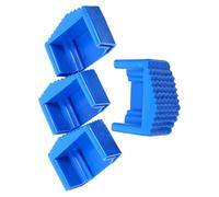 4 Pièces Patins Antidérapants Bleus pour Pieds D’Échelle Pliante | Plastique Texturé à Adhérence Renforcée, Ajustement Précis, Atténuation du Bruit, Protection des Planchers en Bois