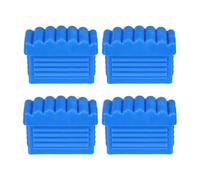 4 Pièces Patins de Protection pour Échelle Extensible Bleu 5,2x1,5 | PVC Texturé, Montage Sécurisé Antidérapant, Protection du Sol, Usage Maison et Entrepôt, pour Pieds