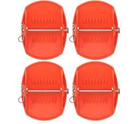 4 Pièces Patins de Stabilisation pour Pied de Cric de Camping-car PP | Base Anti-enfoncement Renforcée avec Bague, Installation Rapide, Surface sans Dommage, pour Allée ou Camping